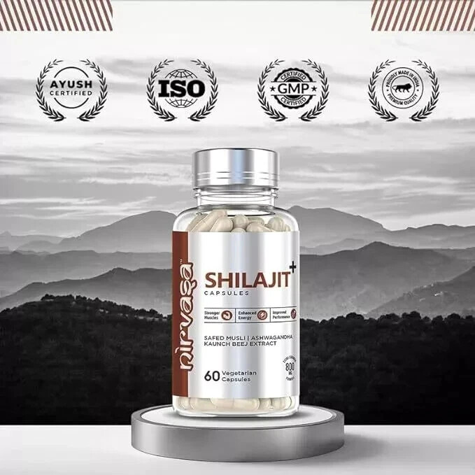 Pure 100% Shilajit Ashwagandha Safed Musli Natural Supplement For Stamina