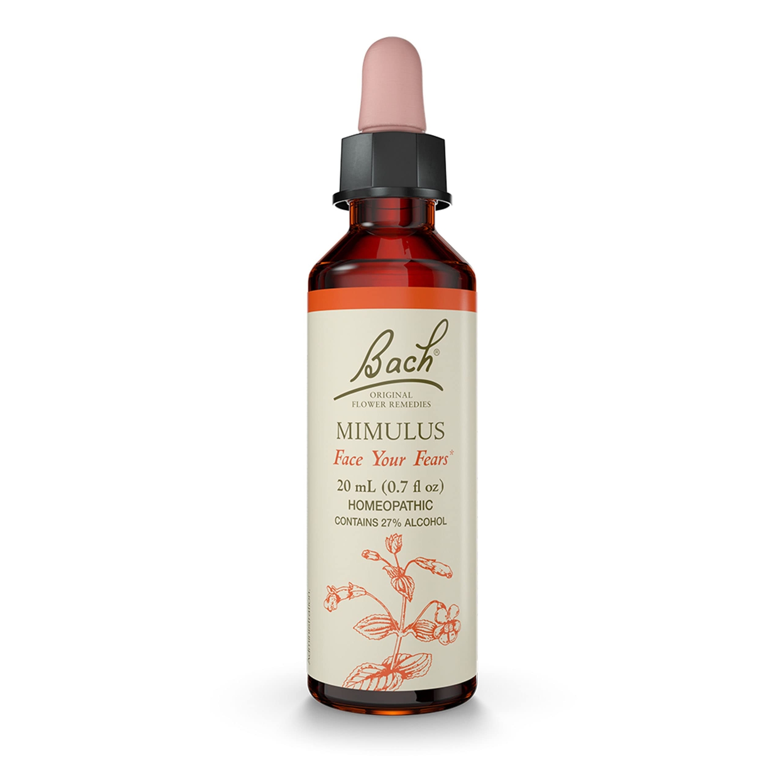 Bach Face Your Fears Homeopathic Remedy 0.7 Fl Oz Courage Against Fear