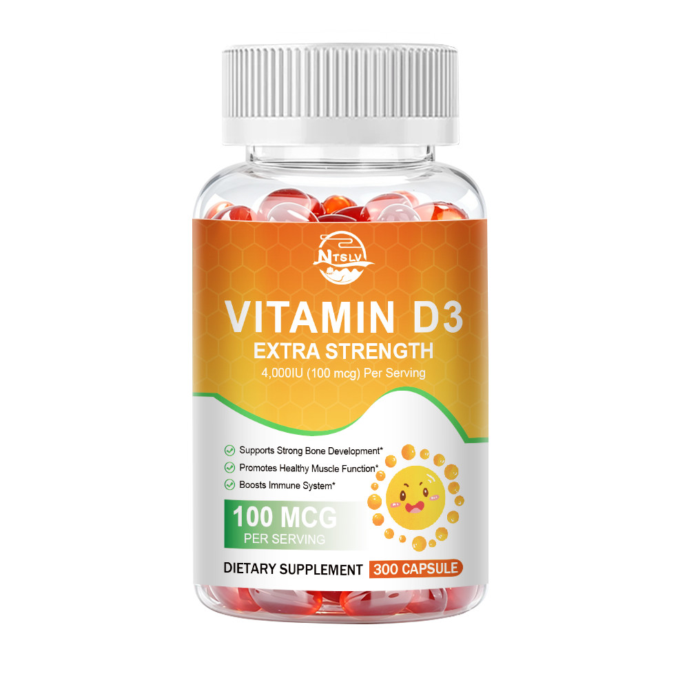 Vitamin D3 4000IU 100mcg Capsules Immune Bone Muscle Health Support 300 Capsules