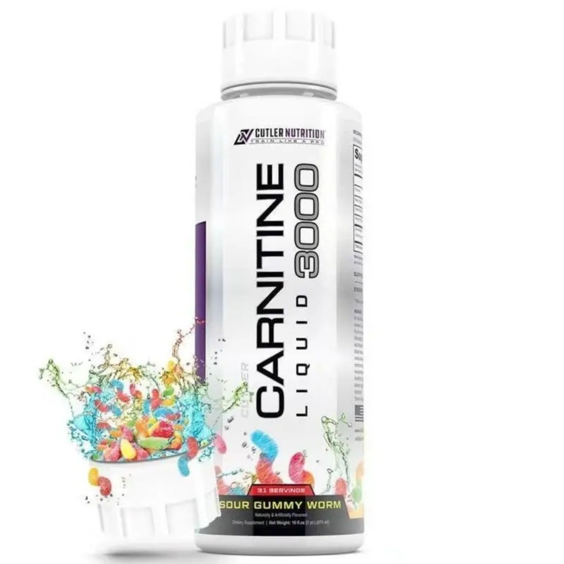 Cutler Nutrition Liquid L-Carnitine 3000mg Energy Boost Workout Recovery