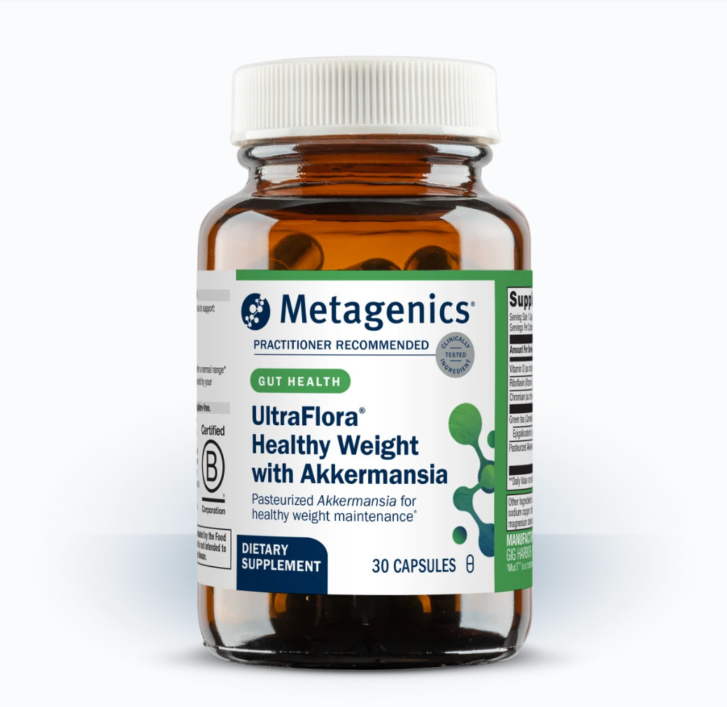Metagenics UltraFlora Healthy Weight with Akkermansia 30 Cap ( New Free Ship)