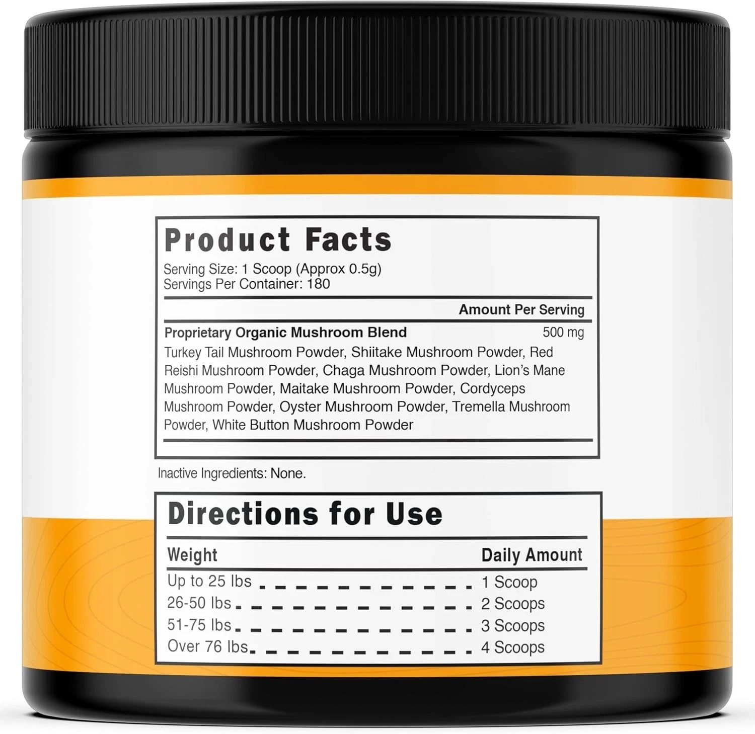 Turkey Tail Mushroom for Dogs Supplement Powder (90g) Organic Mushroom Complex w