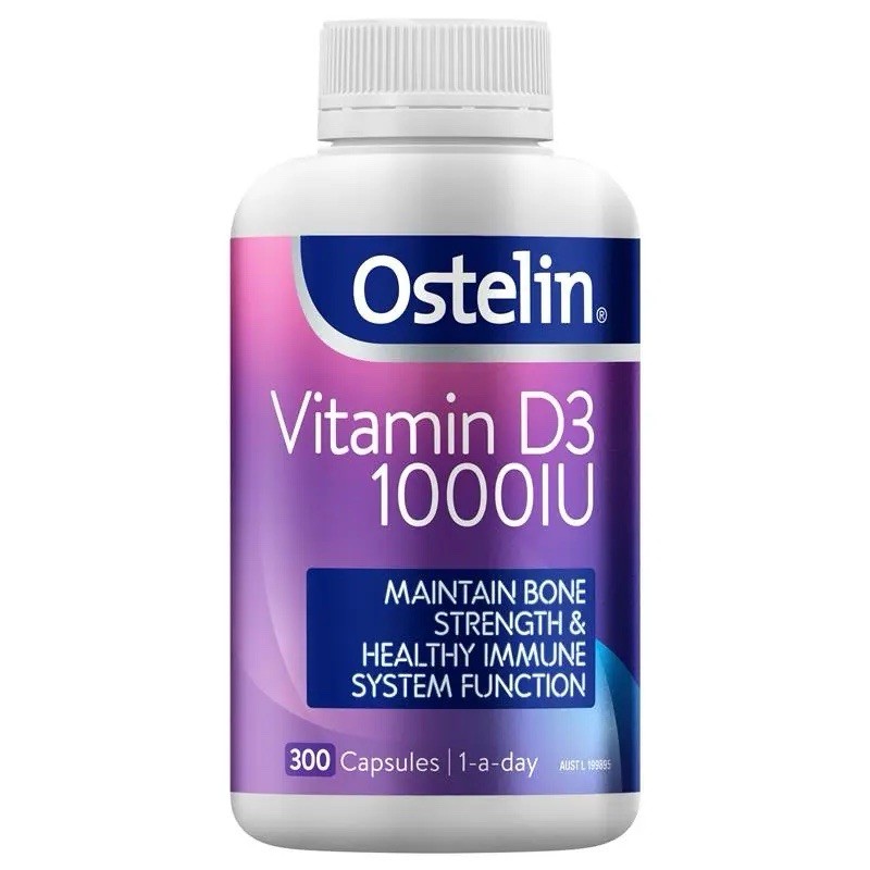 Ostelin Vitamin D3 1000IU Immune Bone Health Australia 300 Capsules