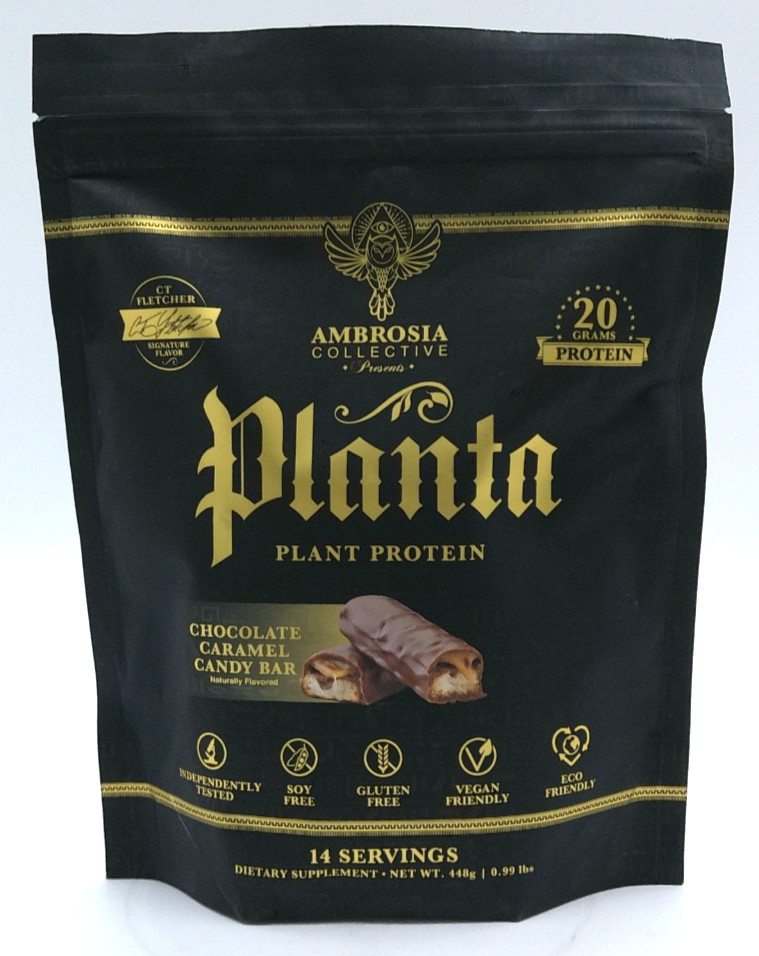 Ambrosia Collective Planta Plant Protein Choloate Carmel Candy Bar, Exp. 1/27