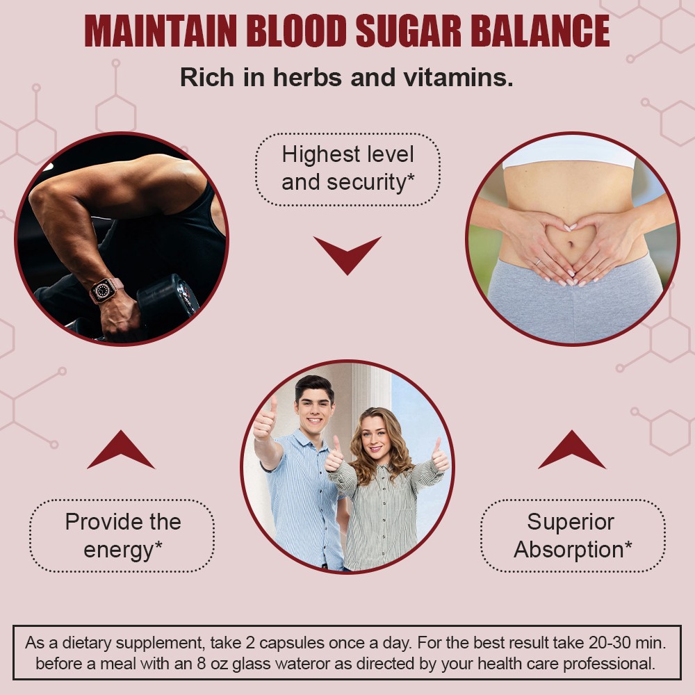 Blood Sugar 120 Capsules, Maintain Healthy Blood Sugar & Support Immunity