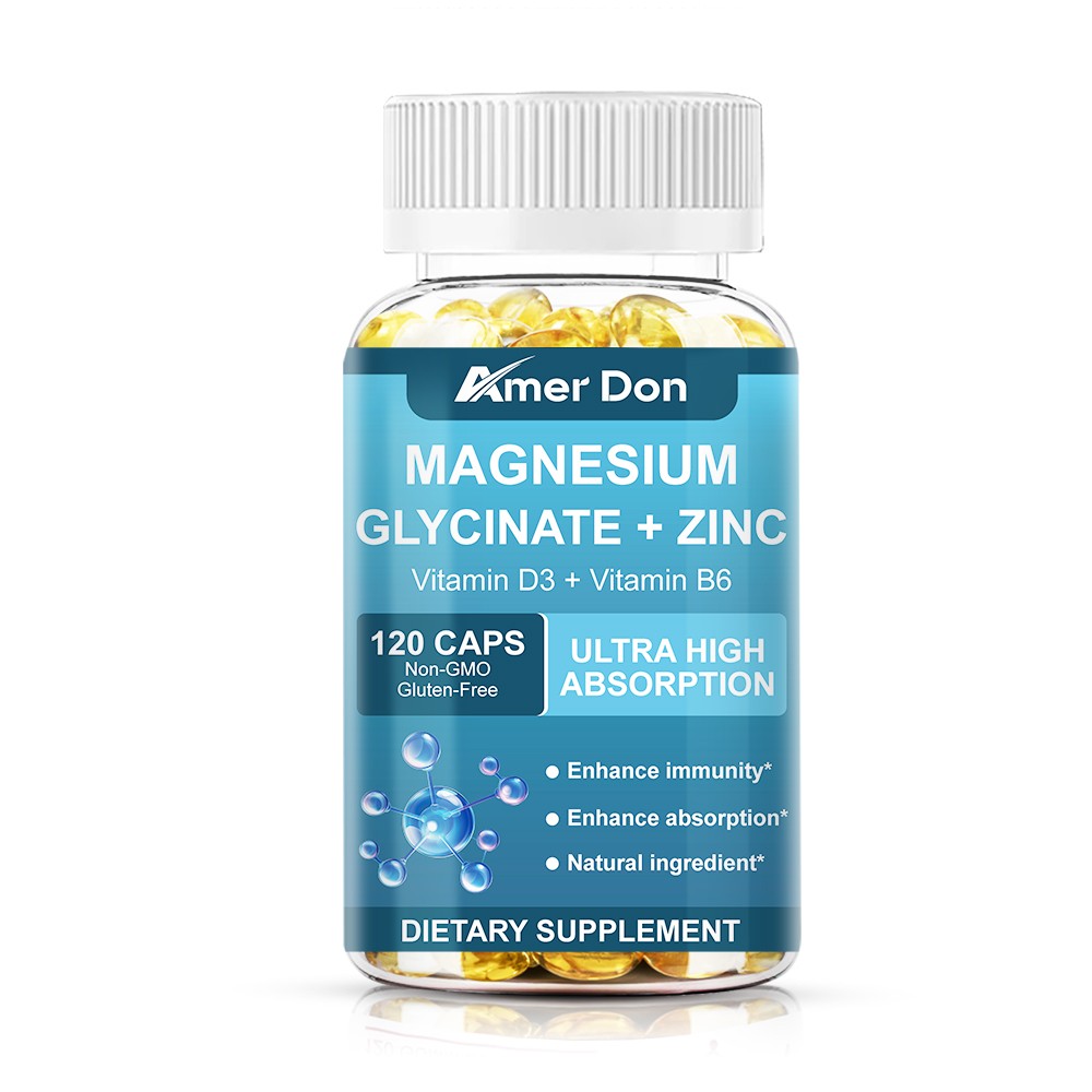 Magnesium Glycinate 500mg With Zinc,D3 Improved Sleep, Stress , Anxiety Relief