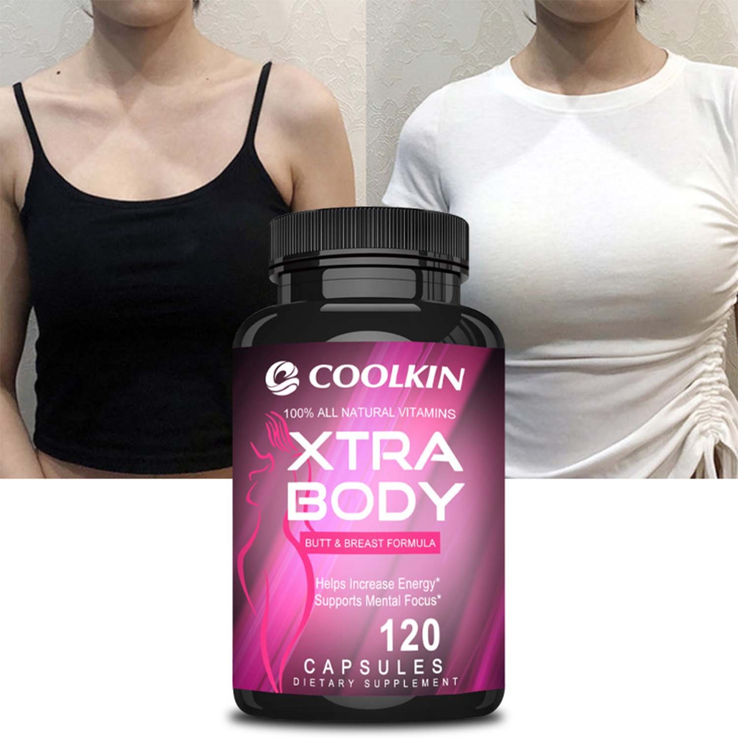 Xtra Body 120pcs – Pueraria Mirifica – Butt Breast Enlargement, Estrogen Balance
