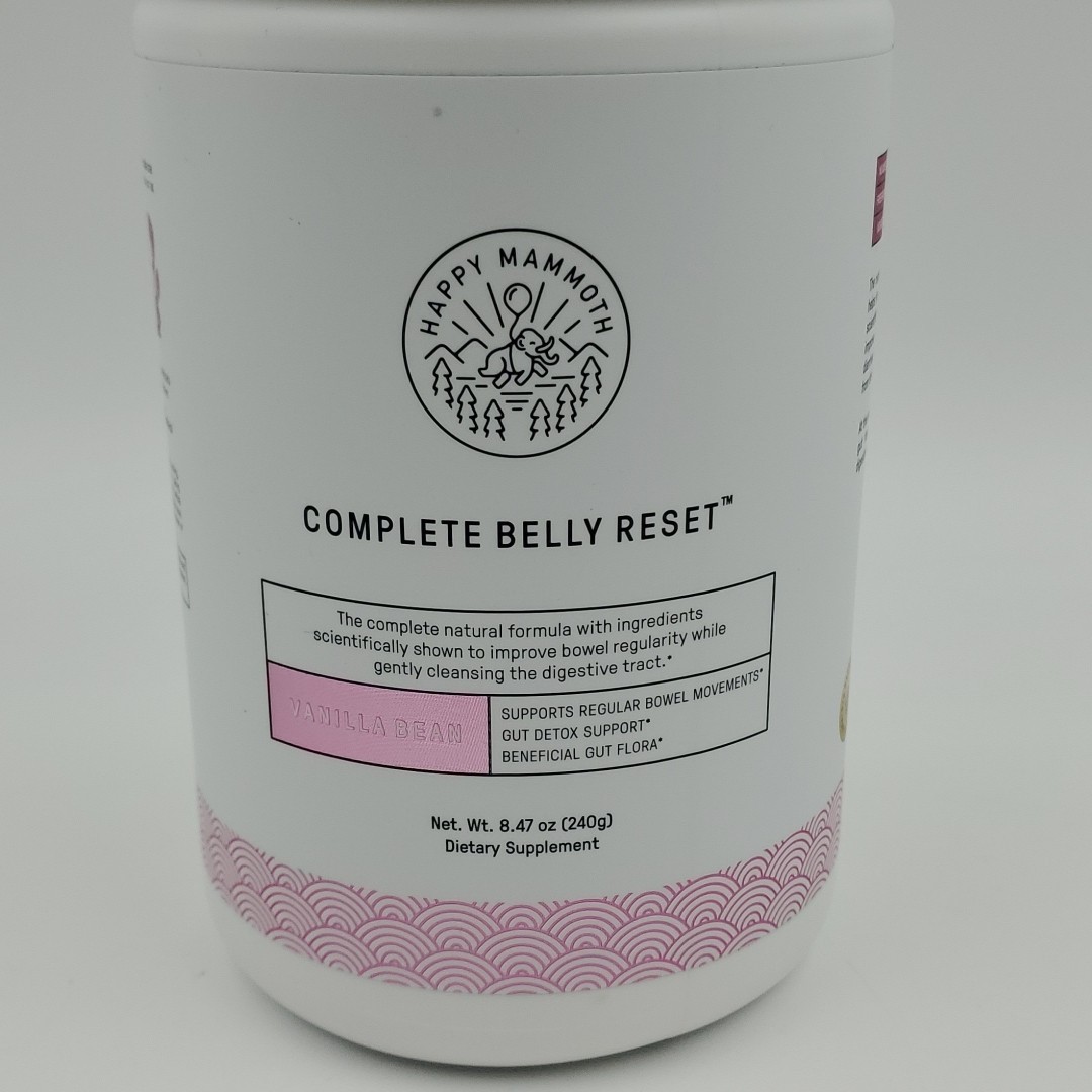 HAPPY MAMMOTH Complete Belly Reset Vanilla Bean 240 Grams Exp. 10/2026 Brand New
