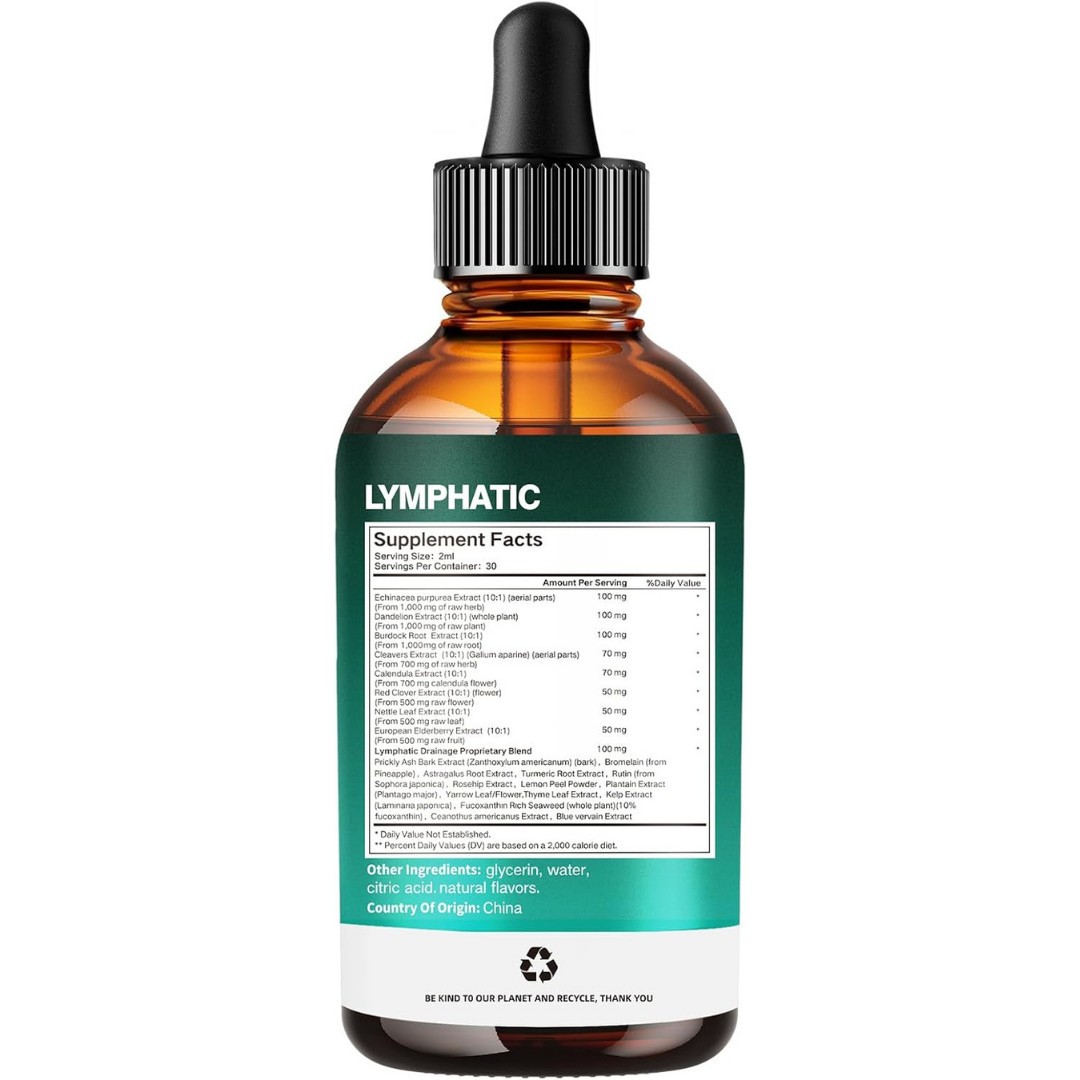21-in-1 Lymphatic Drainage Drops for Liposomal, 6000mg Immune & Lymph System