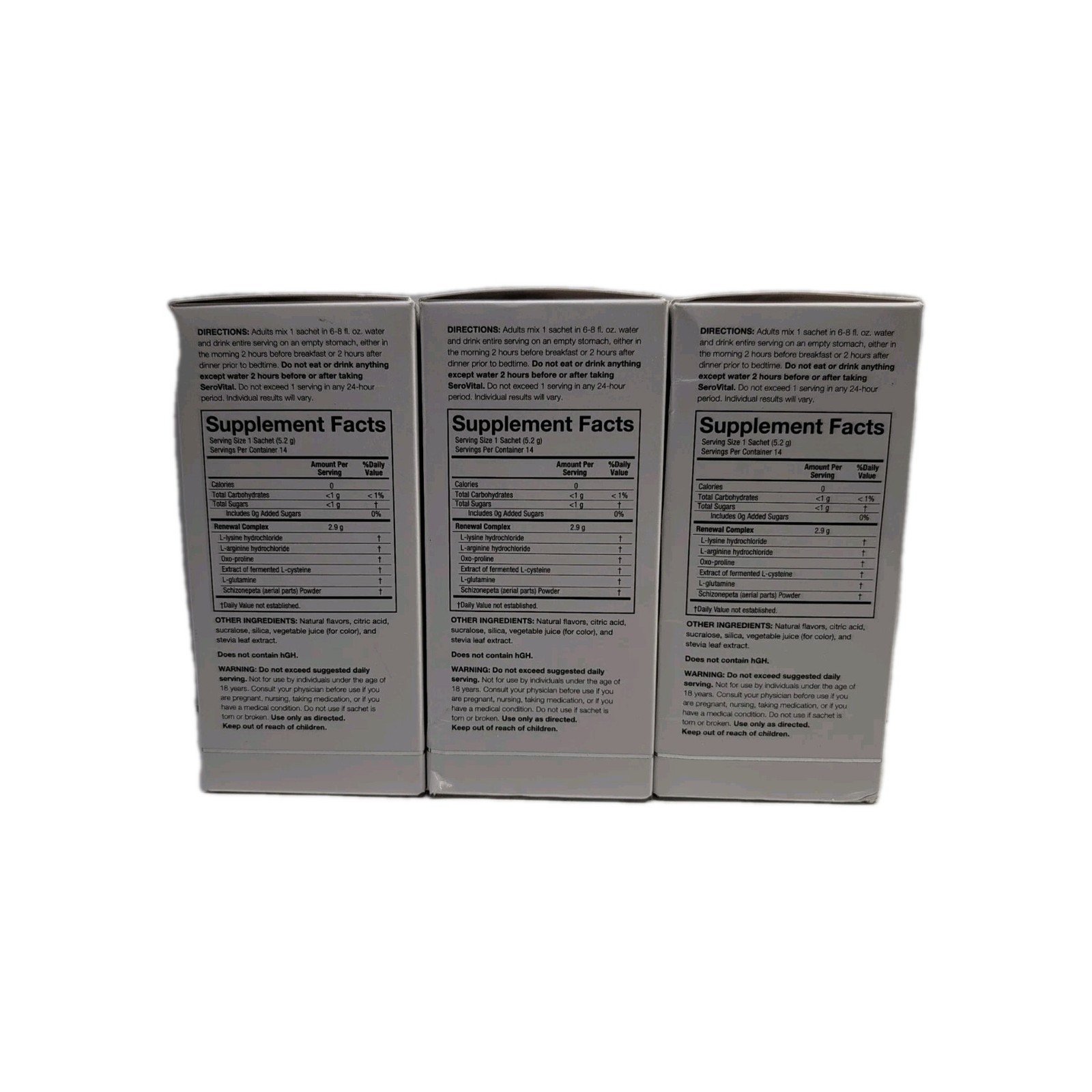 (3) SeroVital Anti Aging Rapid Dissolve Fruit Punch Powder 14 Sachets 05/2026