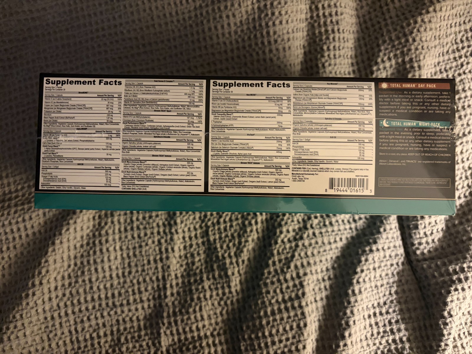 ONNIT Total Human – Daily Vitamin Packs for Men & Women 60 Pack