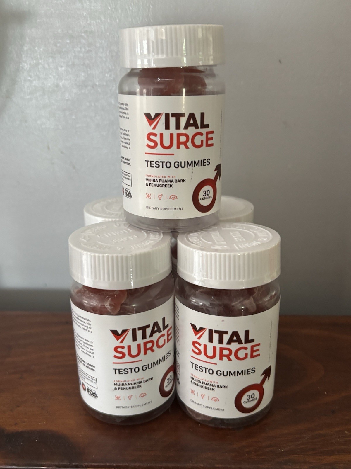 Vital Surge Male Gummies, Vital Surge Testo Support Gummys Performance (5 Pack)