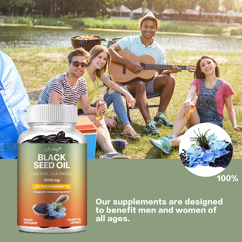 Black Seed Oil Capsules – Promotes Maintain Healthy Blood Sugar Levels – Non-GMO