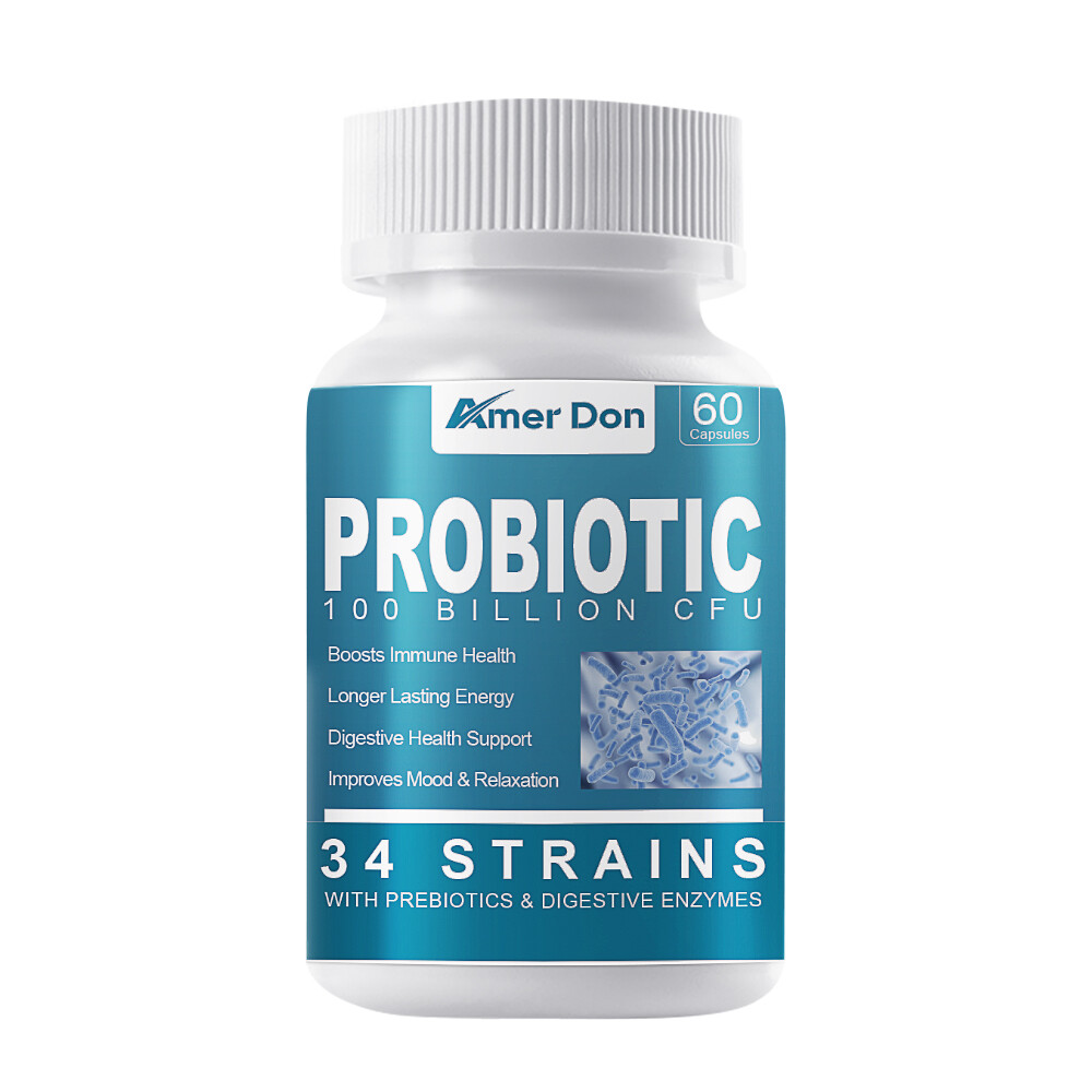 100 Billion CFU Probiotic with Digestive Enzymes for Immune & Gut Health Support