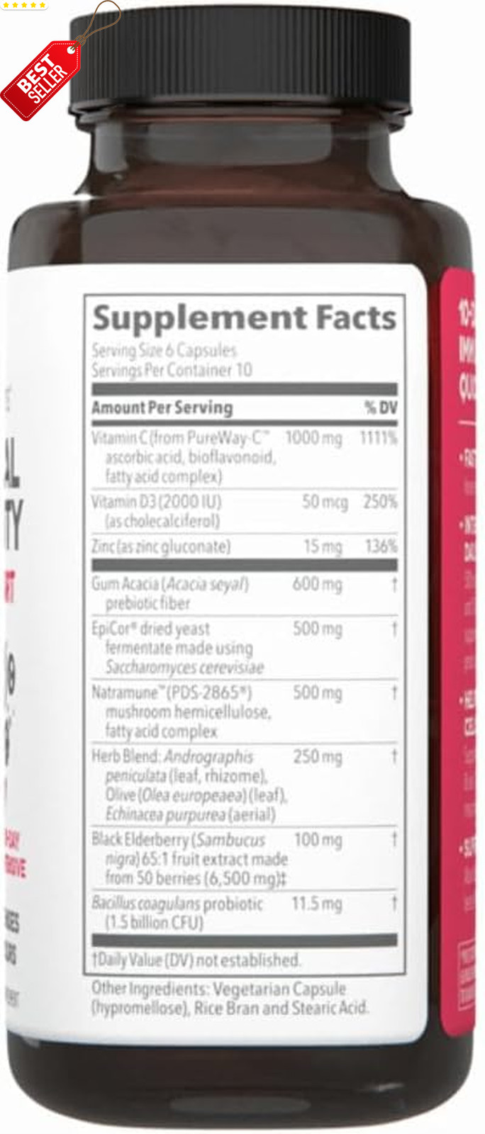 Clinical Immunity Quick-Start Elderberry Probiotics Immune Support 60 Caps US