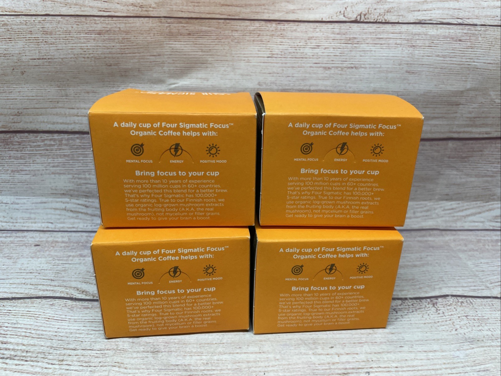 (4) Four Sigmatic Focus Organic Mushroom Coffee with Lion’s Mane. Exp 1/28