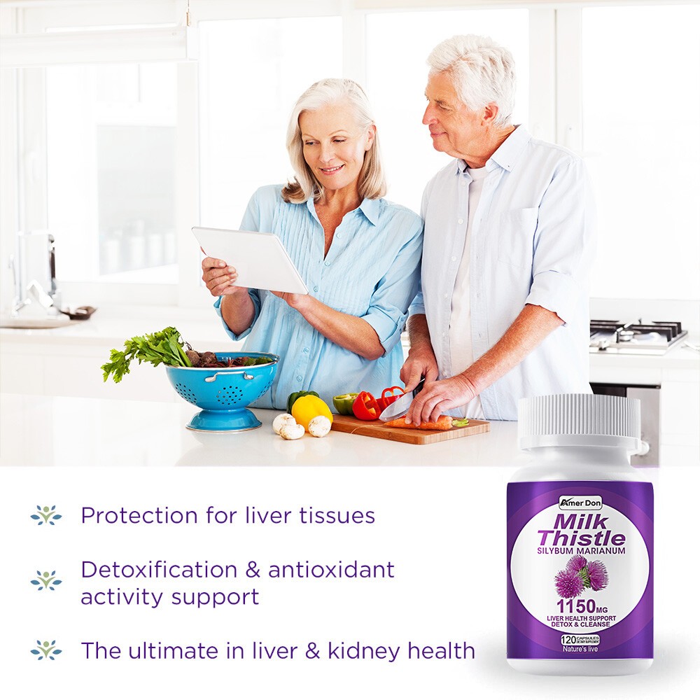 Milk Thistle (Silymarin) Extract 1150 mg liver cleanser liver detox cardio