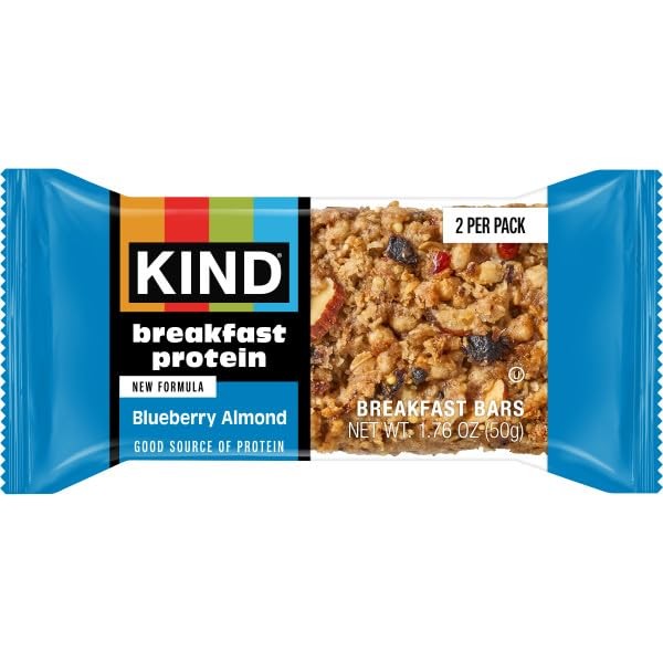 KIND Breakfast Protein Bars, Blueberry Almond, Gluten 1 Count (Pack of 6)