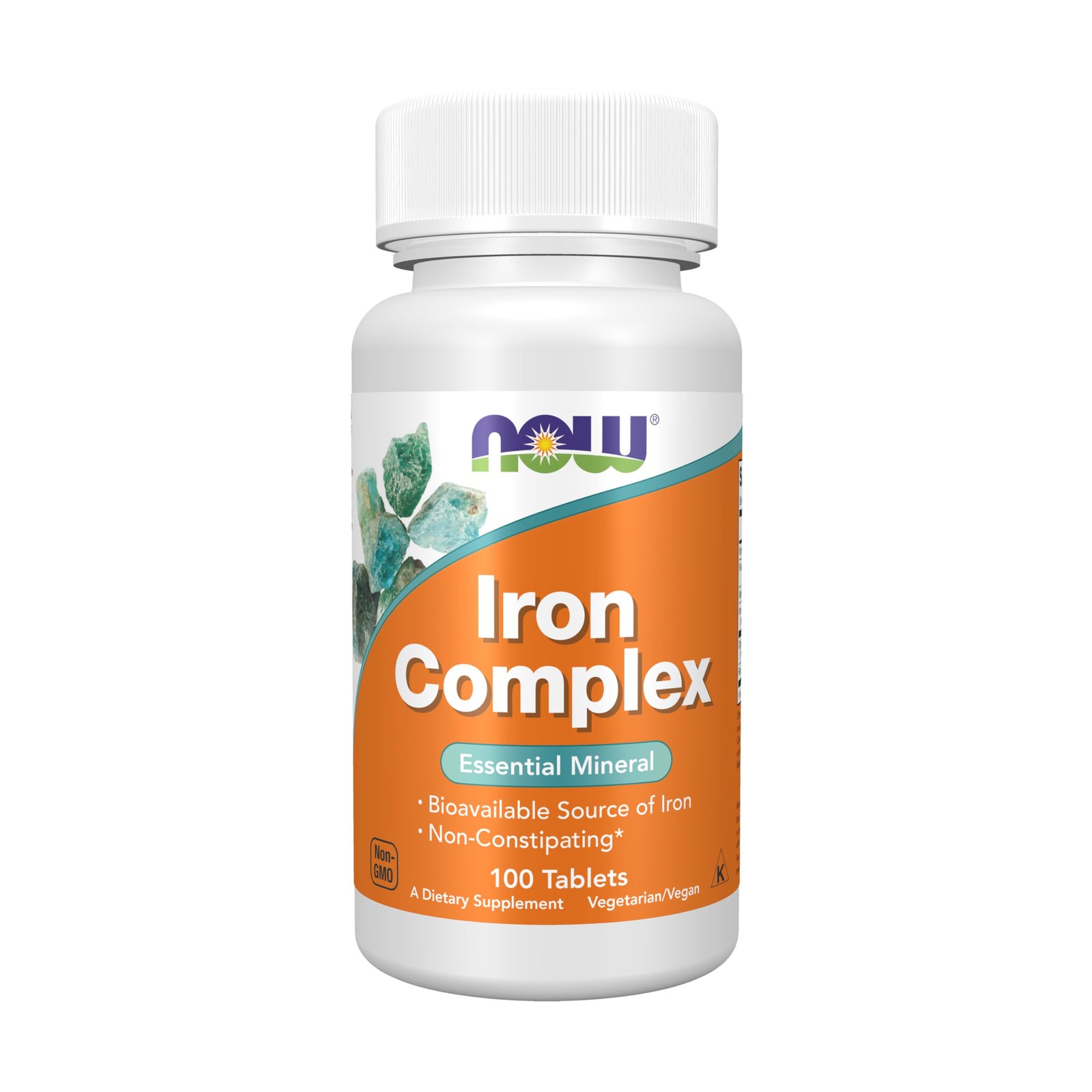 Now Iron Complex 100 Count Non Constipating Bioavailable Iron Supplement