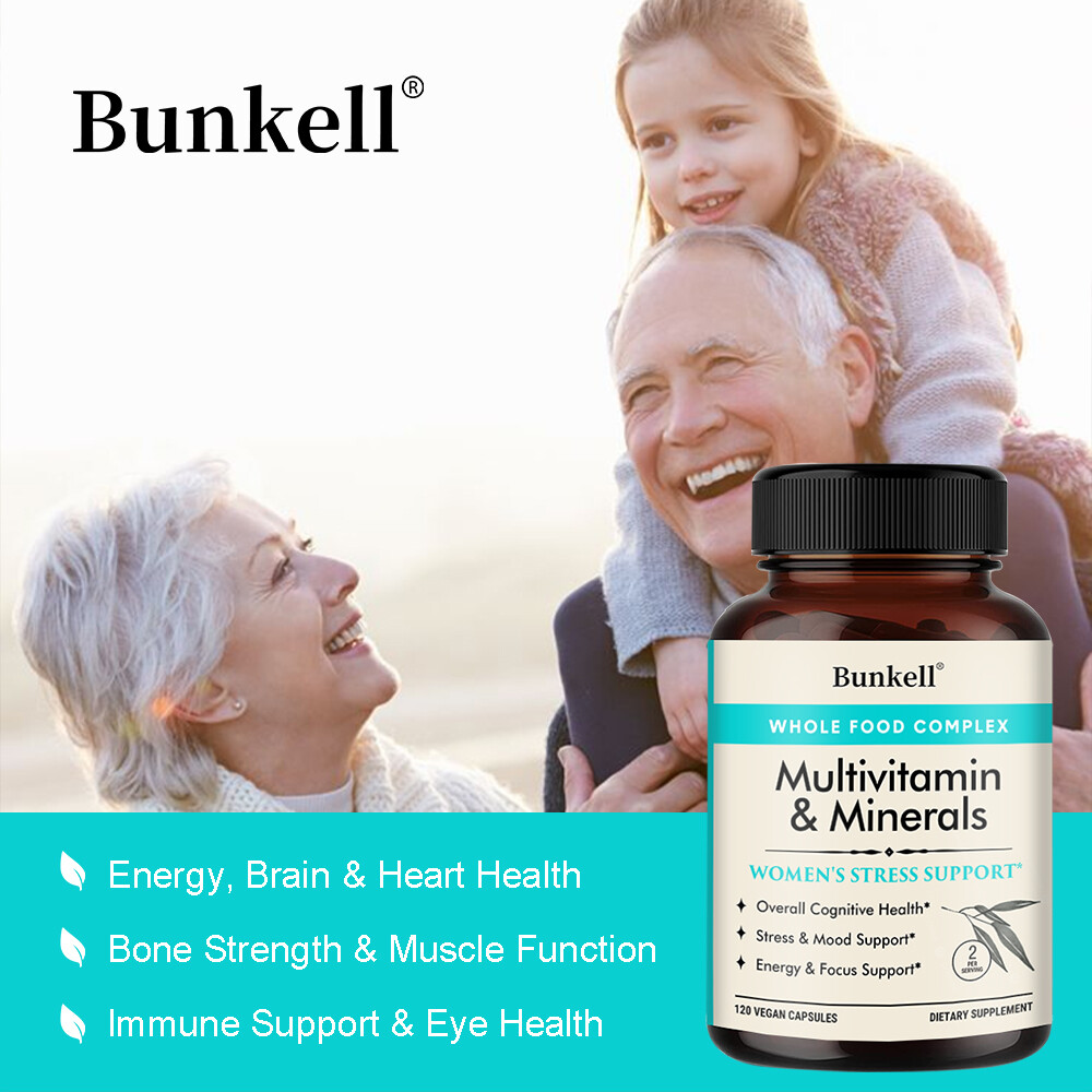 Multivitamin & Mineral 120 Capsules – Relieves stress, supports energy and focus