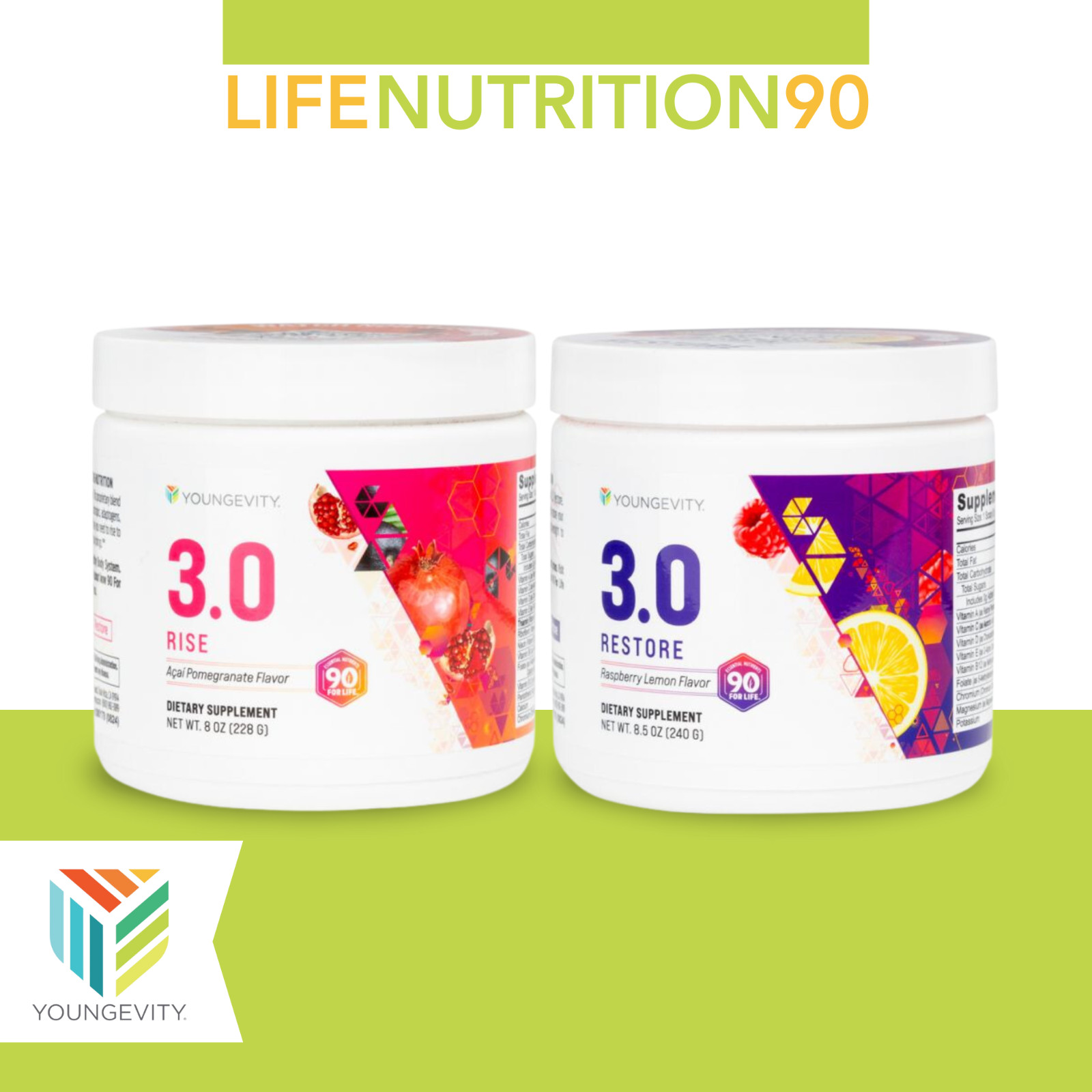 Youngevity 3.0 Rise & 3.0 Restore / 30 Servings