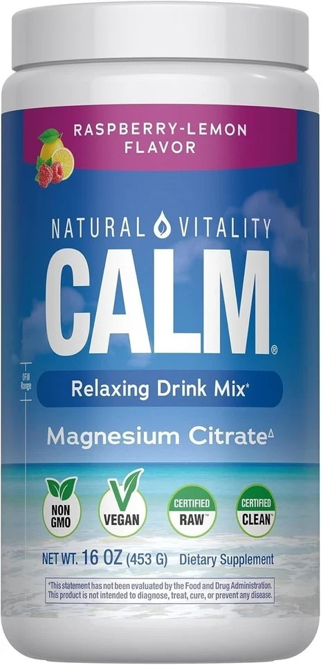 NEW Natural Vitality CALM MaxCalm Magnesium Powder – Vegan, 16 oz