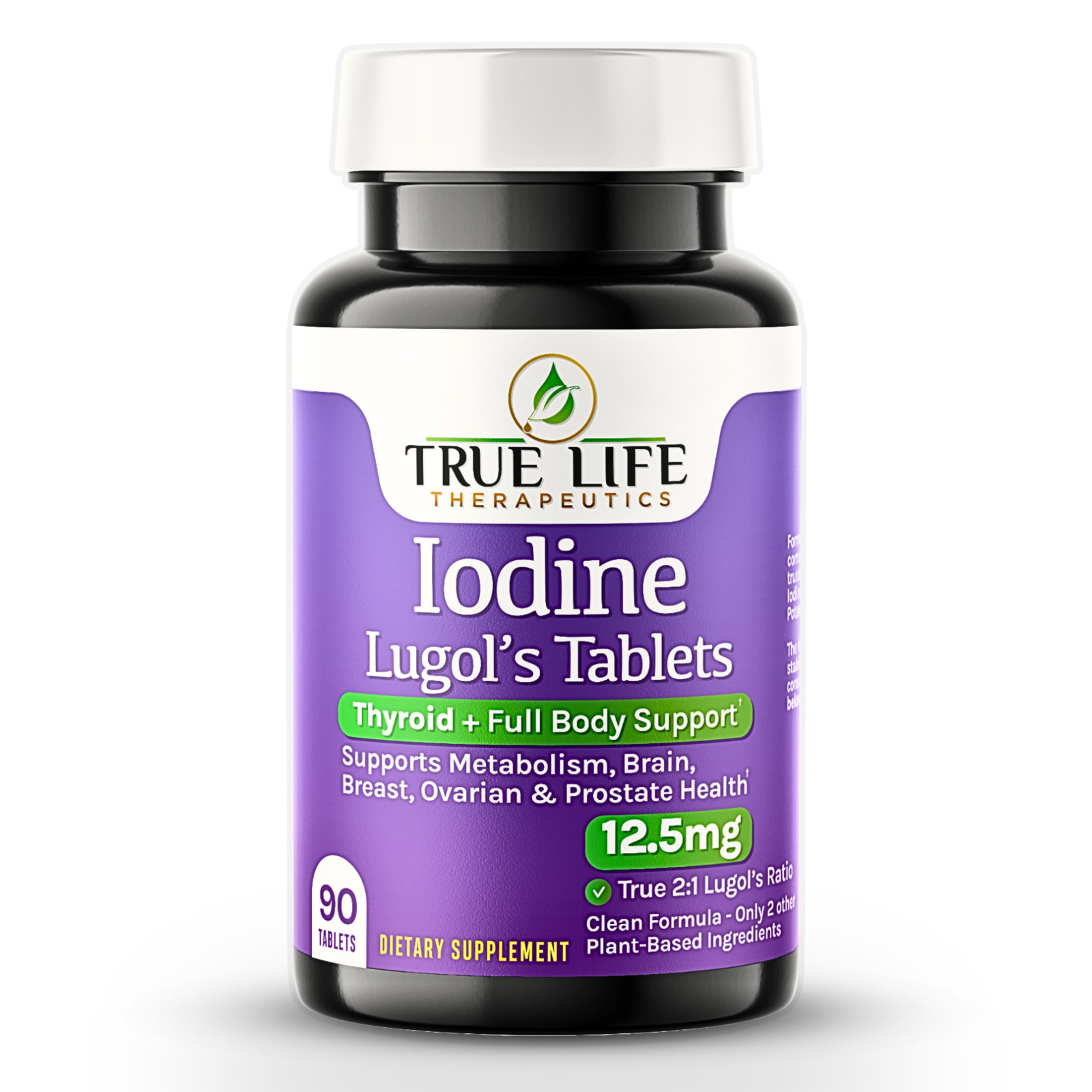 12.5mg Lugol’s Iodine Tablets – 90 Count