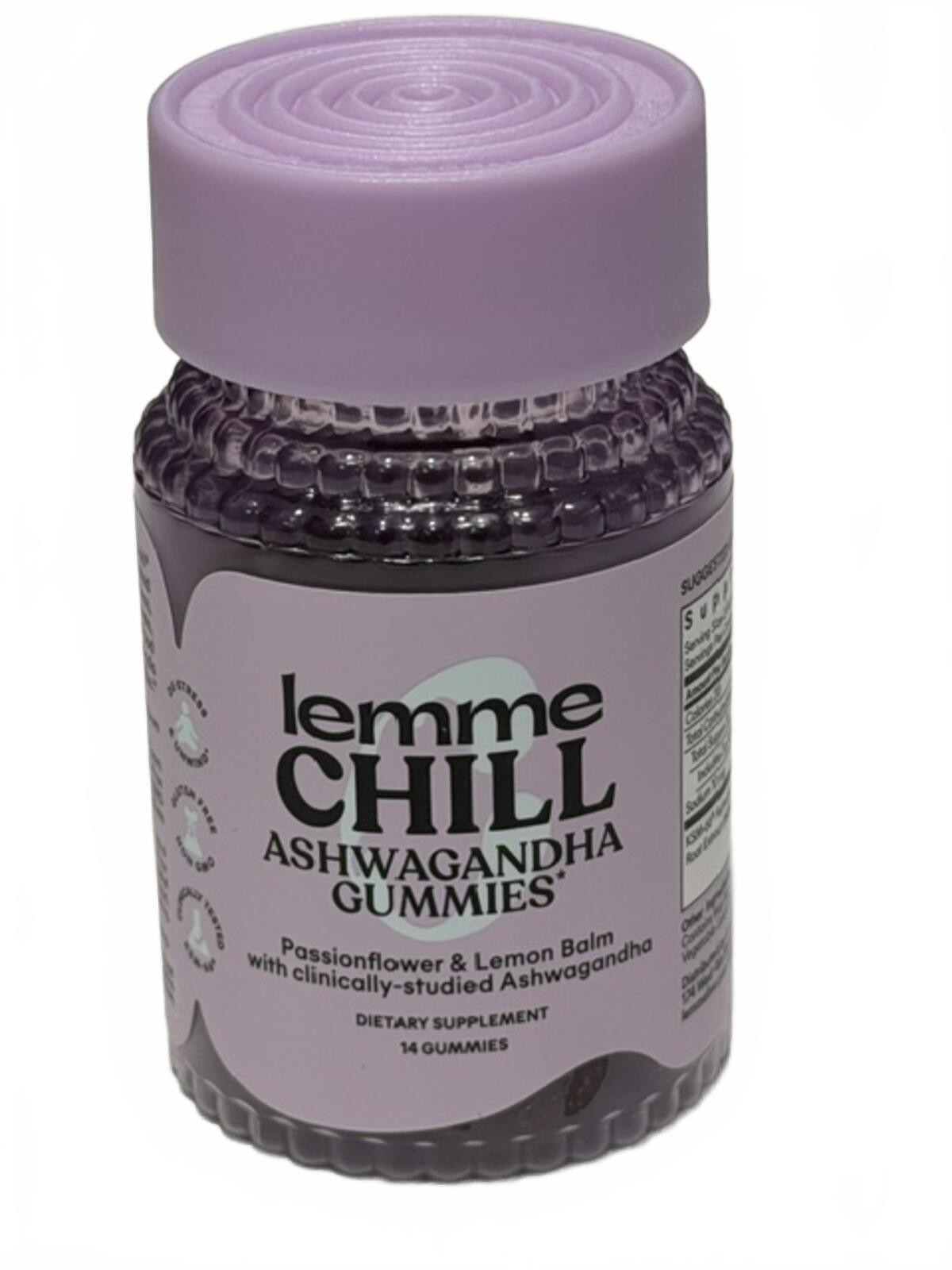 Lemme Chill Ashwagandha Gummies – Stress & Cortisol Support – Mixed Fruit Flavor