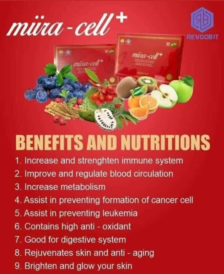 Miira-cell plus Revoobit International 24 sachet Stem Cell Nutrition NEW BOX