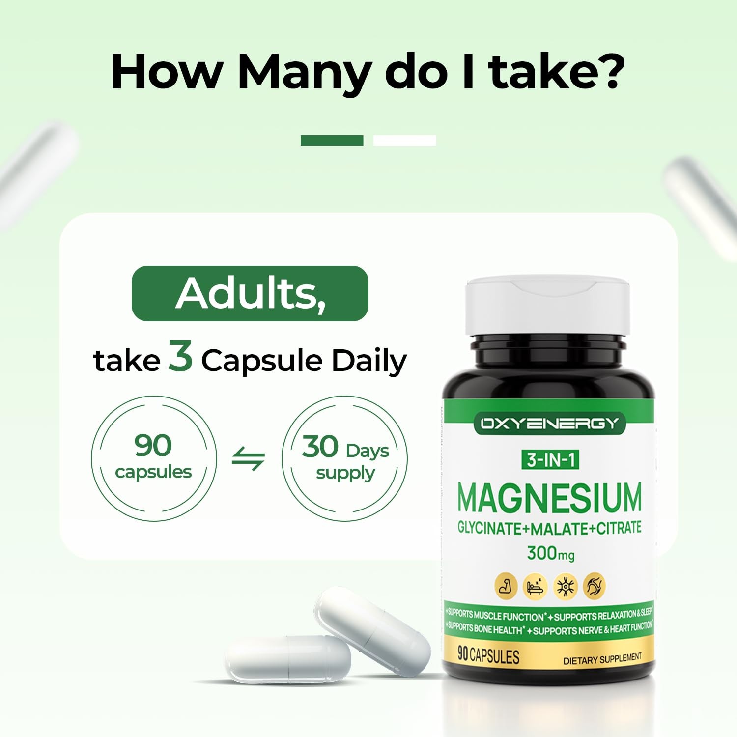 Oxyenergy Triple Magnesium Complex Supplement 3 In 1 Chelated Magnesium