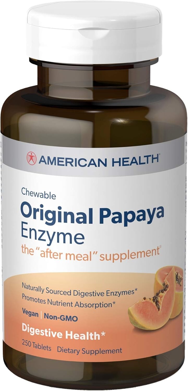American Health Products – Original Papaya Enzyme, 250 chewable Tablets