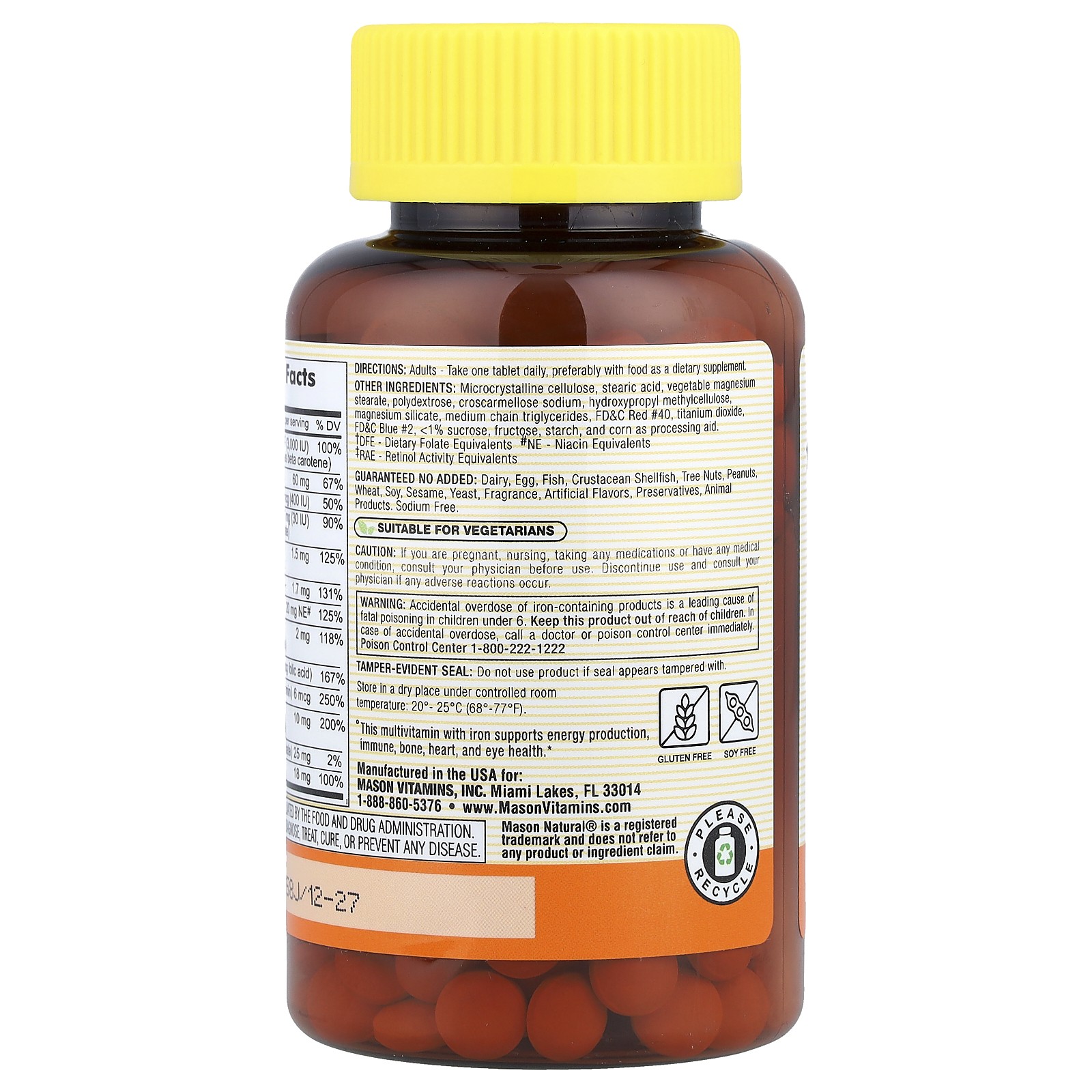 Mini Multi Vitamins with Iron, 365 Mini Tablets
