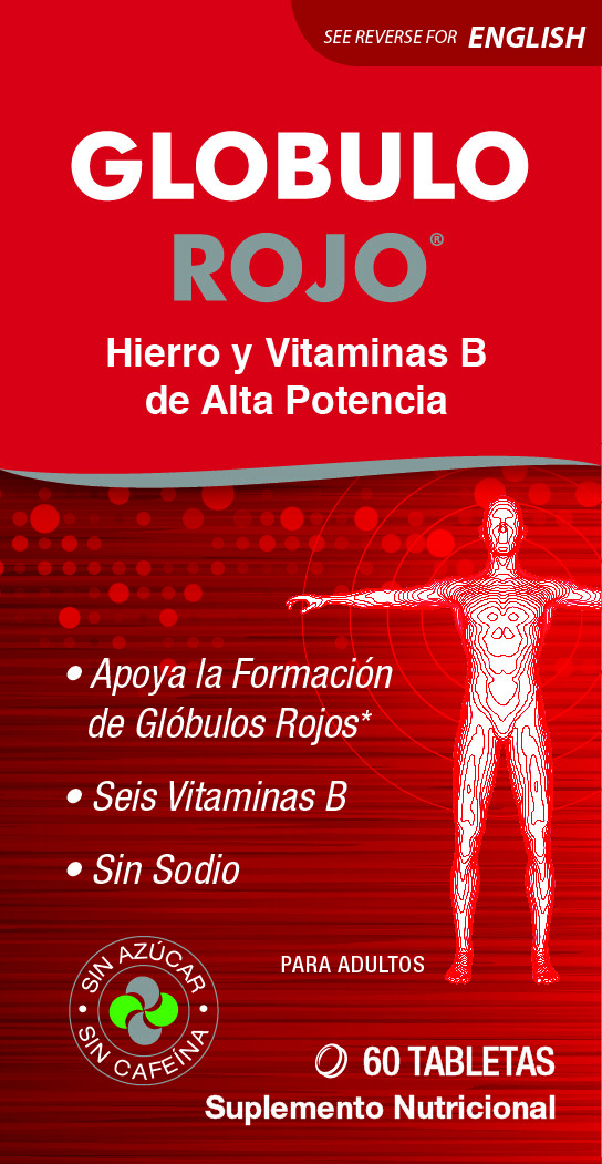 Globulo Rojo Multivitamin w/ High Potency Vitamin C & Zinc, 60 Tablets, 4/ 2025