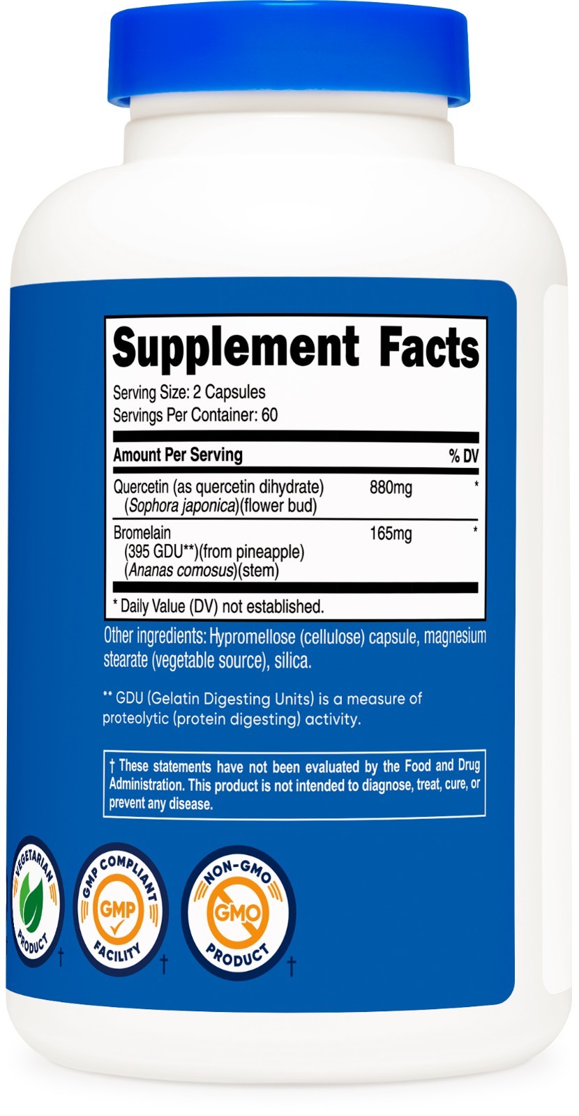 Nutricost Quercetin with Bromelain, 120 Capsules, 60 Servings