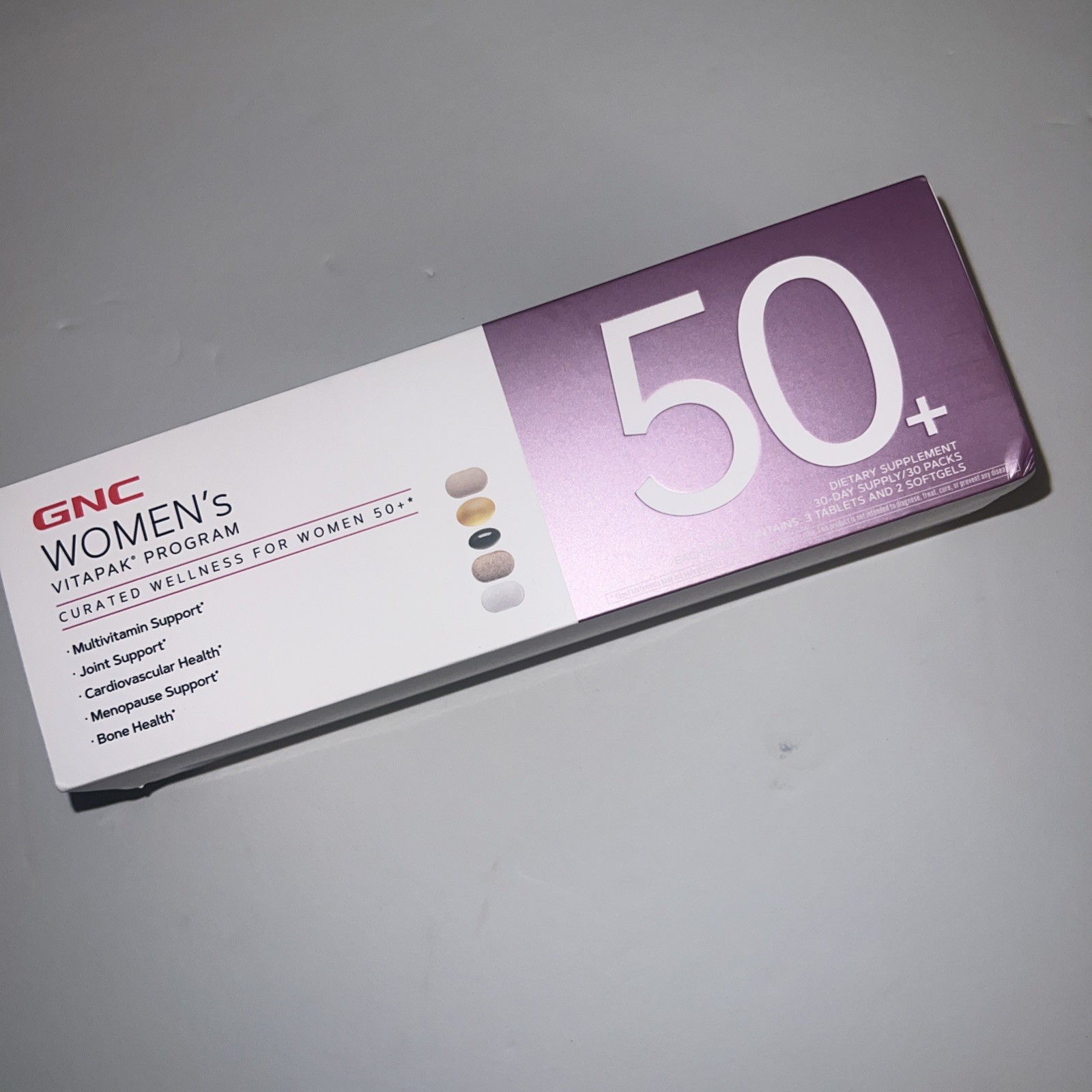 GNC Women’s 50+ Vitapak 5-in-1 Multivitamin Pack – 30 servings – Brand New Seal