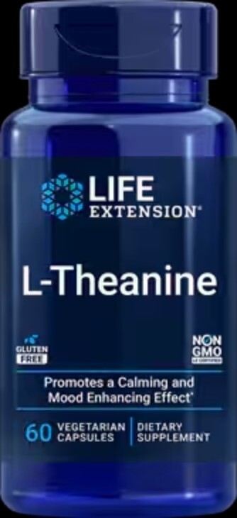 THREE PACK SALE! Life Extension L-Theanine 60 Vegetarian Capsule SAVE $8 NOW