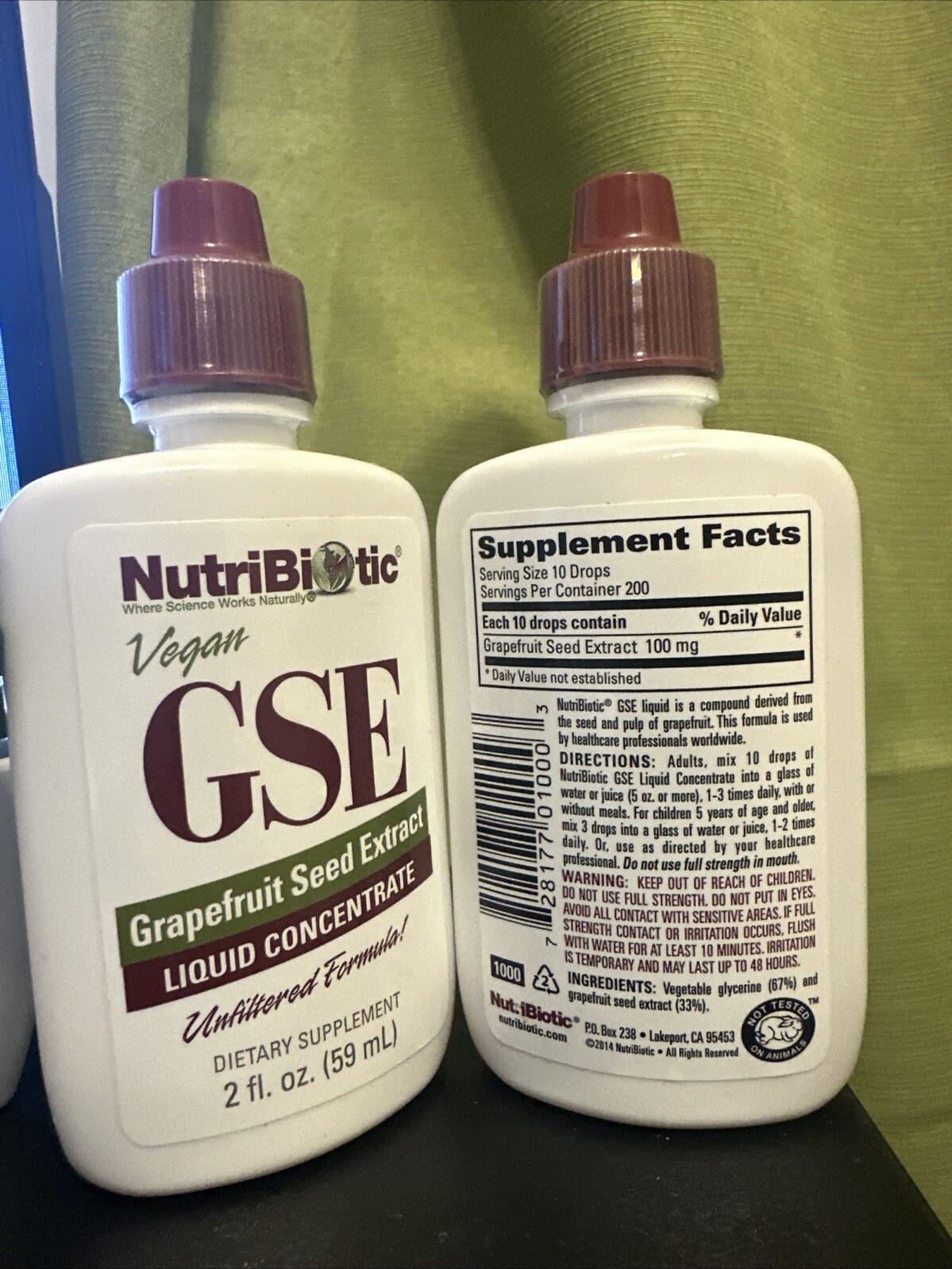 NutriBiotic GSE Extract Liquid Concentrate -2 Bottles The 2 0z