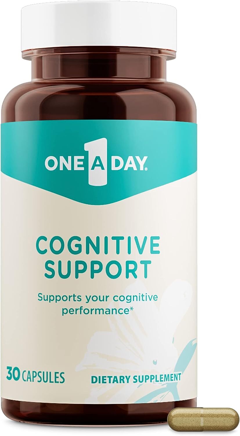 ONE A DAY Cognitive Supplement Memory and Focus Supplements Adults 30 Capsules