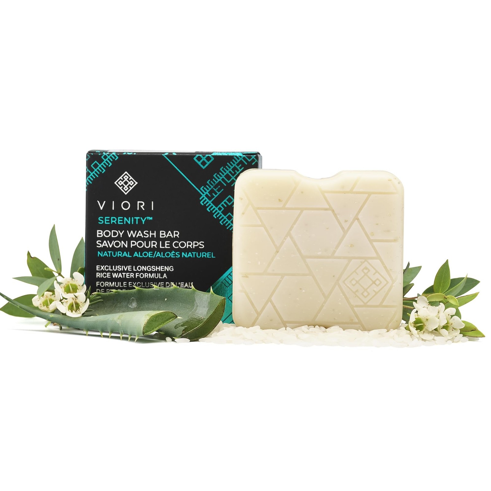 Viori Serenity Body Wash Bar -120 Gram Natural Aloe Scent – Body Soap Bar wit…