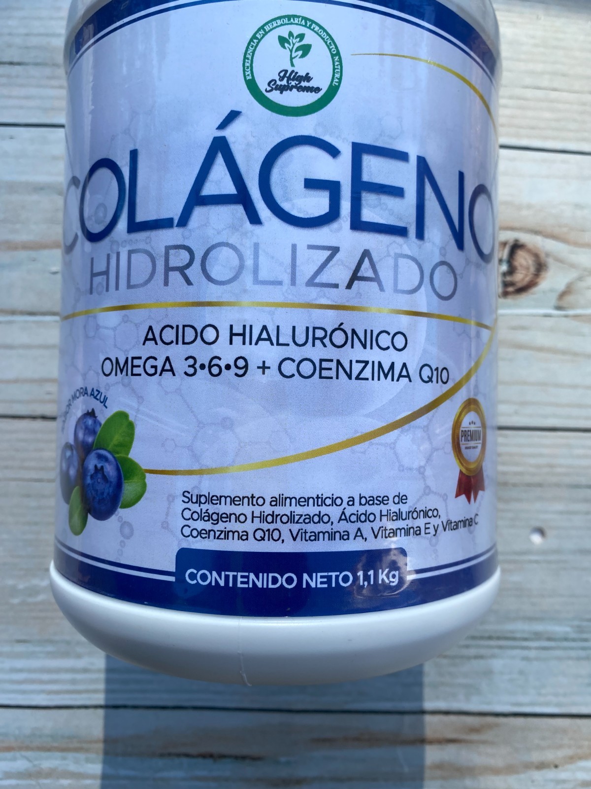 Hydrolized Colagen, BLUEBERRY HIDROLIZADO, OMEGA 3-6-9 100% NATURAL Mora Azul