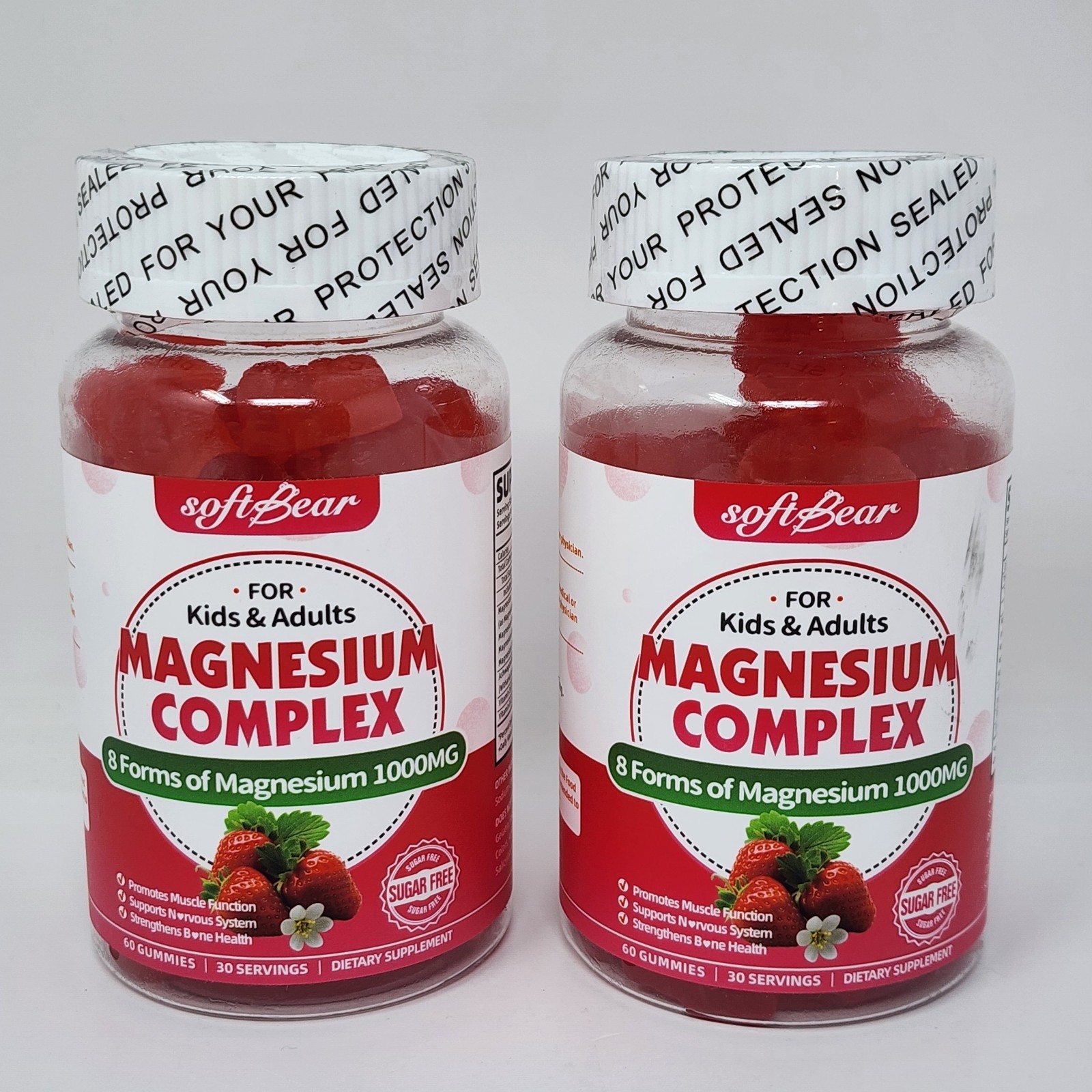 Magnesium Complex 1000 mg for Kids & Adults 60 Gummies Each (2 Pack) Exp 11/27
