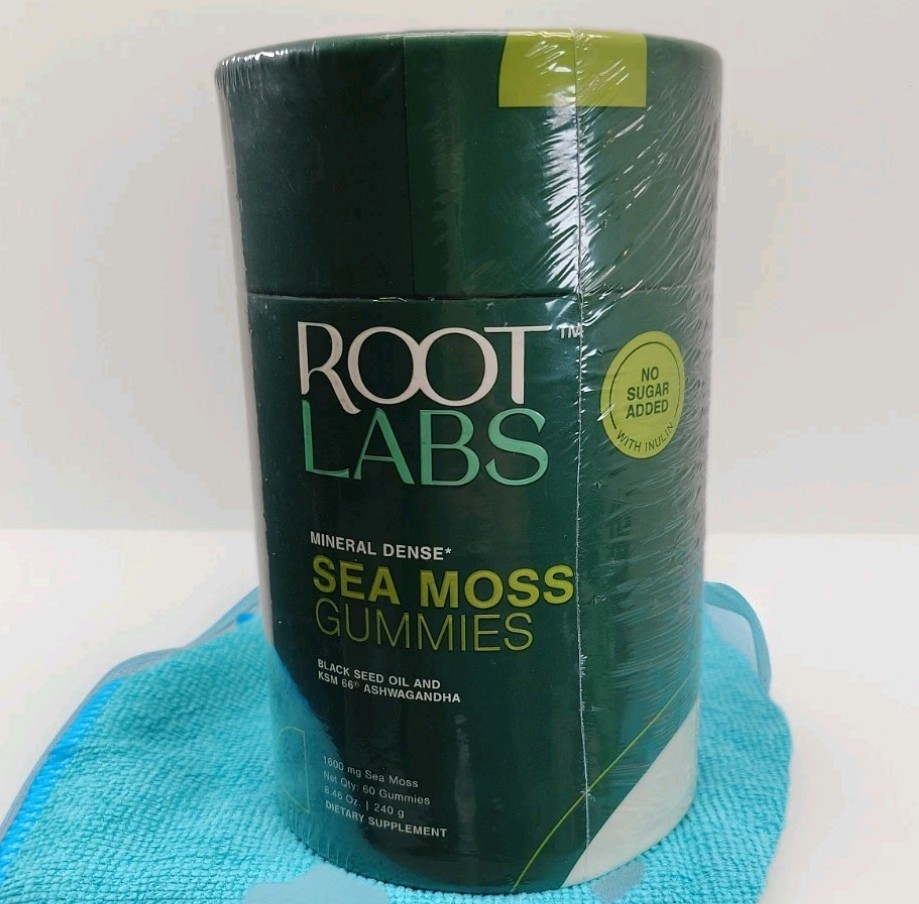 Root Labs Sea Moss Gummies Black Seed Oil I KSM 66 Ashwagandha Root Labs 60 CT