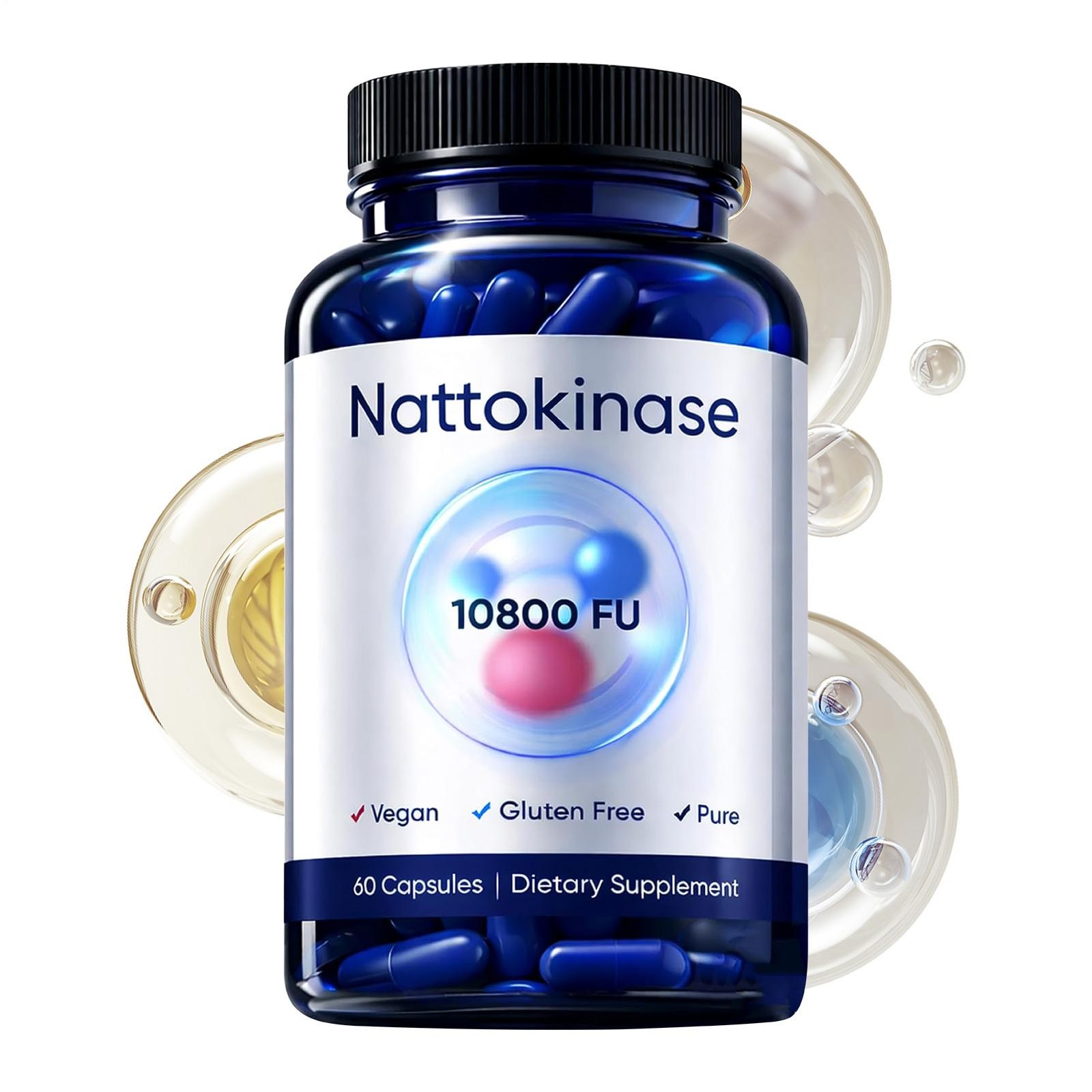 Quality Nattokinase Supplement – 10800 FU 60 Capsules Per Serving HOT 2026