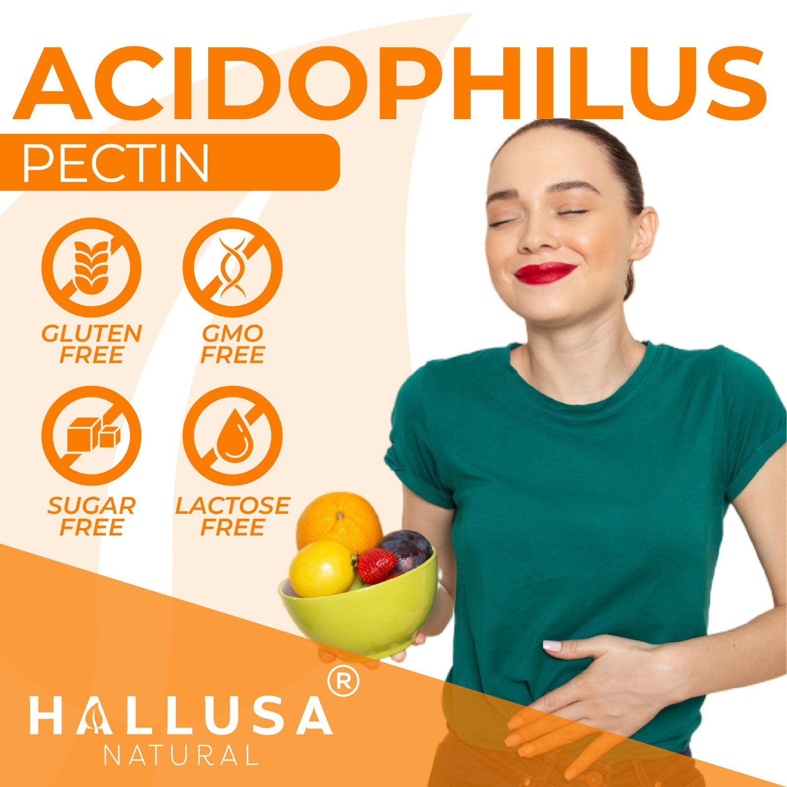 ACIDOPHILUS PECTIN – Digestive & Gut Health – Probiotic Irritable Bowel – 60 Tab