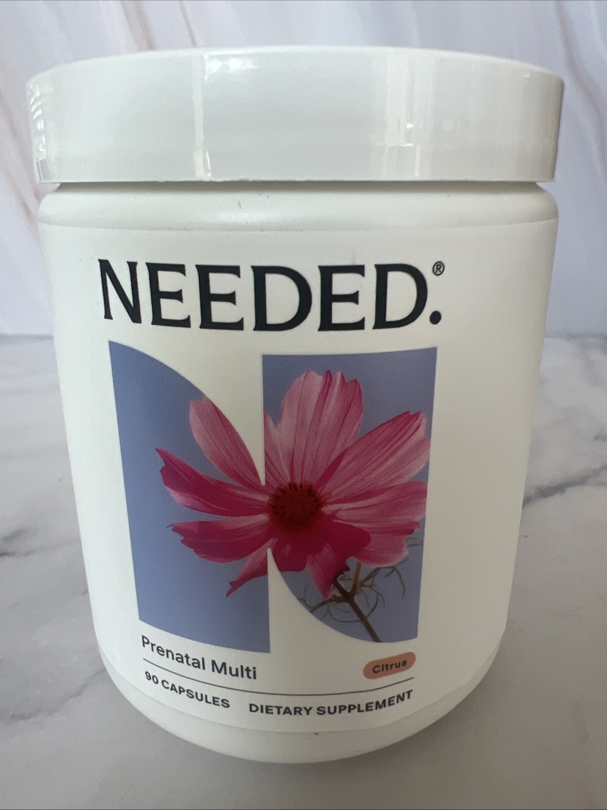 Needed Prenatal Multivitamin W/choline 05/2028 NEW Citrus Capsul
