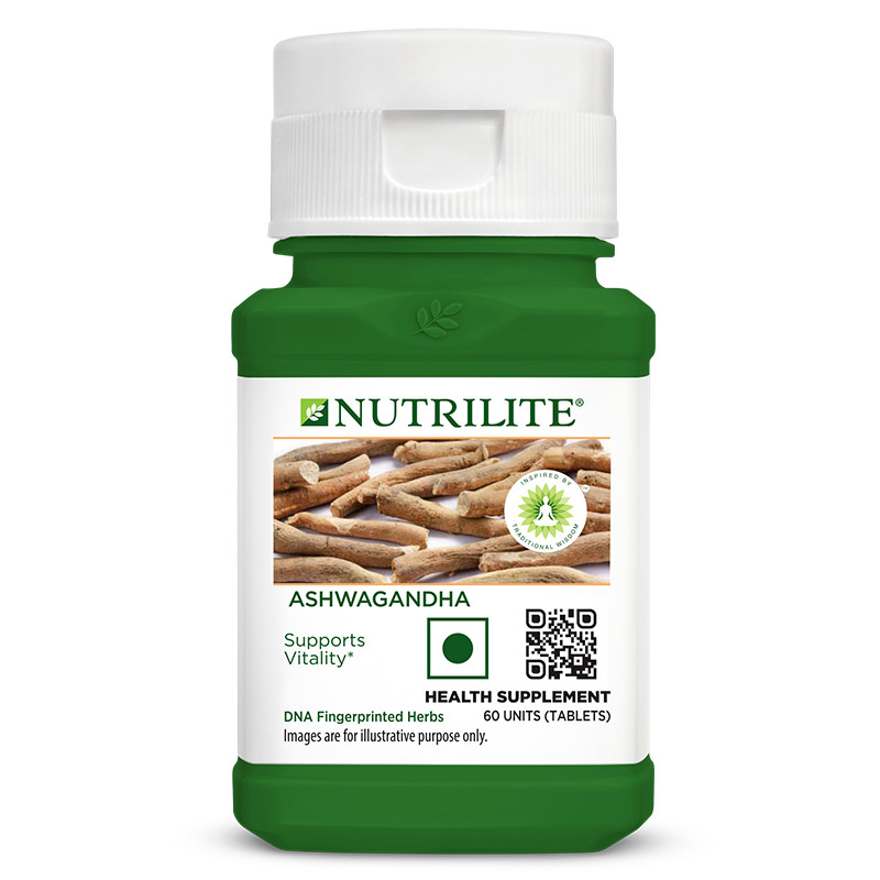 Amway NUTRILITE® Ashwagandha | Organic Herbal Stress & Energy Support | 60 tabs