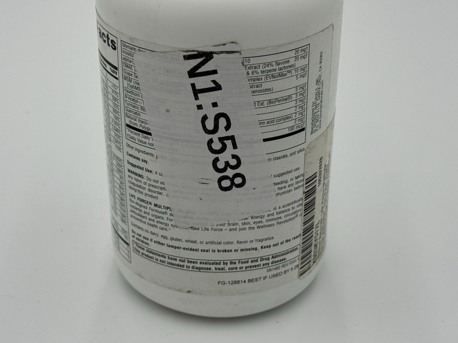 Life Force Multiple Energy Activator 180 Capsules Iron-Free Exp. 05/2028