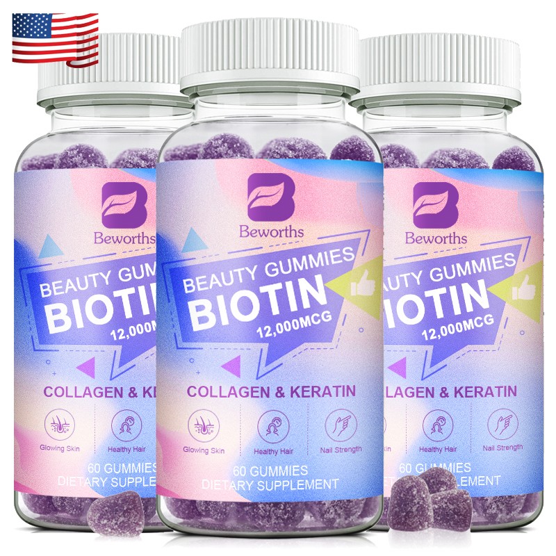180PCS Collagen Vitamin Gummies For Hair, Skin & Nails Health Dietary Supplement