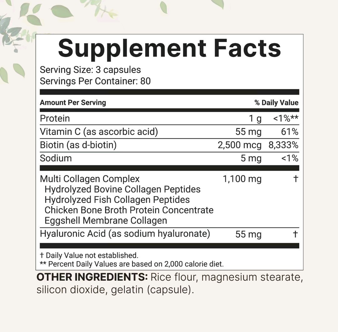 240 Ingredients Multi Collagen Complex, Micro Capsules+