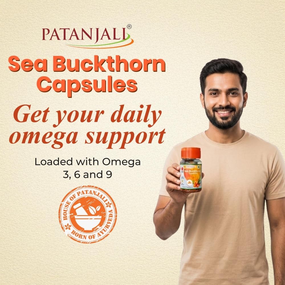 Patanjali Sea buckthorn Capsules, 30 Count